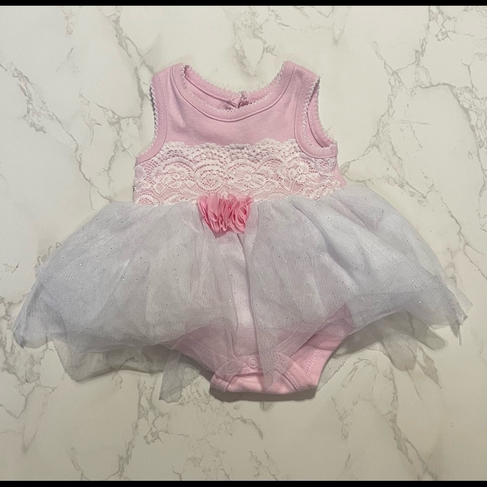 Onesie with tulle tu tu